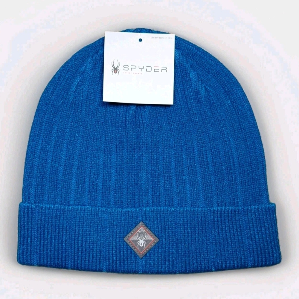 Spyder - Blue Ribbed Winter Beanie